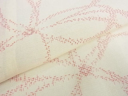 平和屋着物■夏物 お召 霞舞花文 逸品 wb3448
