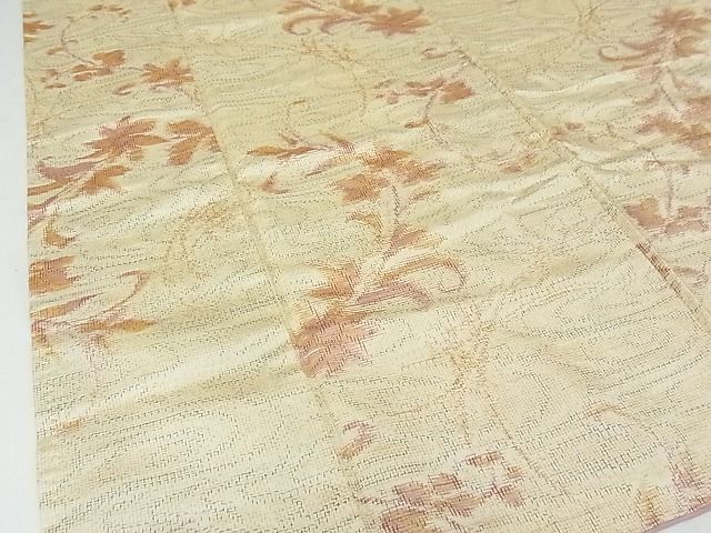 平和屋着物■上質な紬 流水唐草文 逸品 we0941