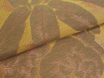 平和屋着物■六通柄袋帯 草花丸文 金糸 逸品 we1410