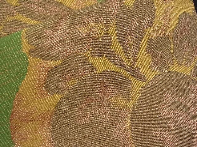平和屋着物■六通柄袋帯 草花丸文 金糸 逸品 we1410