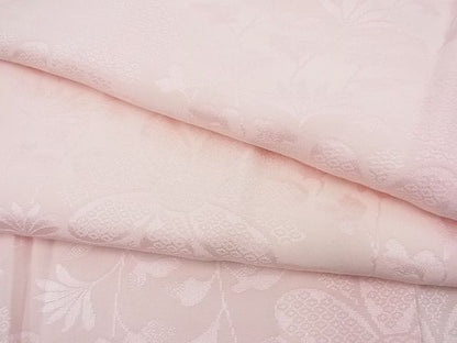 平和屋着物■上質な長襦袢 無双仕立て 枝花地紋 逸品 we1696