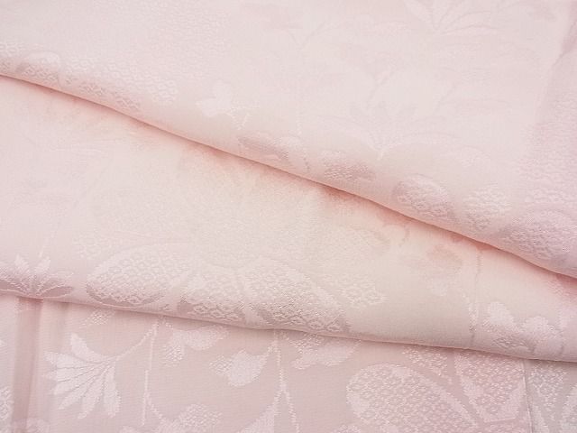 平和屋着物■上質な長襦袢 無双仕立て 枝花地紋 逸品 we1696