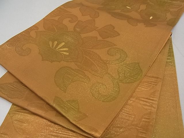 平和屋着物■六通柄袋帯 花唐草文 金糸 逸品 we1931
