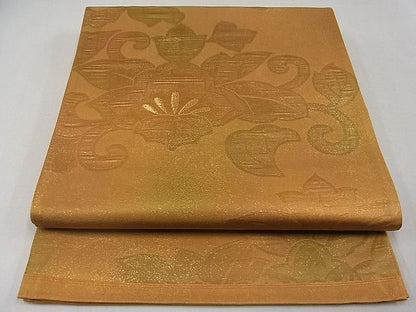 平和屋着物■六通柄袋帯 花唐草文 金糸 逸品 we1931