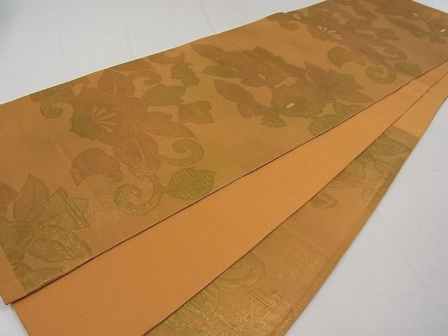 平和屋着物■六通柄袋帯 花唐草文 金糸 逸品 we1931