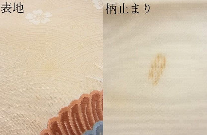 平和屋着物■六通柄袋帯 色紙鳳凰花文 金糸 逸品 ya0973