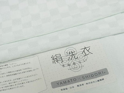 平和屋本店■絹洗衣　長襦袢　単衣　YAMATO×SHIDORI　反端付き　やまと誂製　正絹　逸品　未使用　KAAA1190kk4 - 平和屋