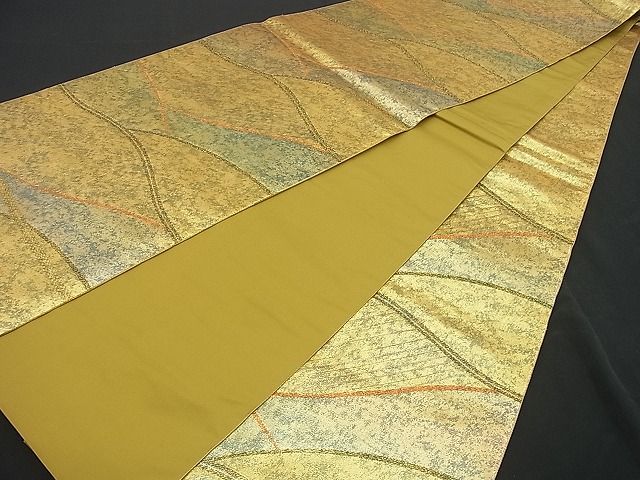 平和屋着物■六通柄袋帯 流水文 金糸 逸品 n-yc0919