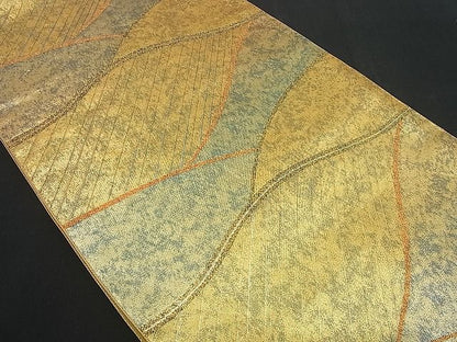 平和屋着物■六通柄袋帯 流水文 金糸 逸品 n-yc0919
