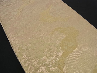 平和屋着物■六通柄袋帯 立波更紗花文 金糸 逸品 n-yc1765