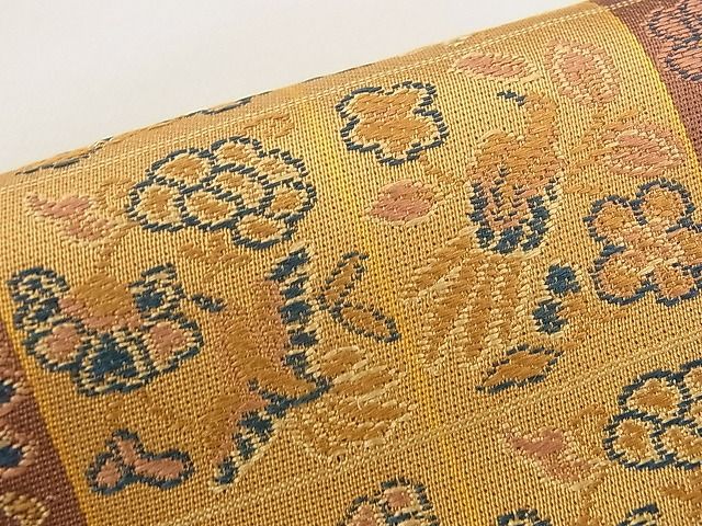 平和屋着物■西陣 太鼓柄袋帯 切嵌 鳳凰吉祥花文 金糸 逸品 n-yc1773