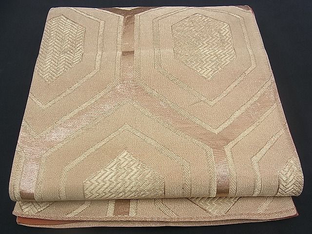 平和屋着物■六通柄袋帯 亀甲文 金糸 逸品 n-yc1816