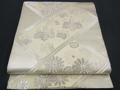平和屋着物■六通柄袋帯 唐織 桐花文 銀糸 逸品 n-yc1827