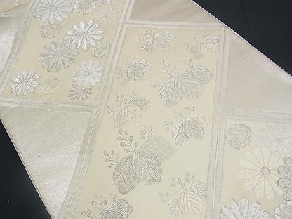 平和屋着物■六通柄袋帯 唐織 桐花文 銀糸 逸品 n-yc1827