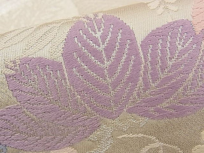 平和屋着物■六通柄袋帯 唐織 上呂錦 地紙桐花文 銀糸 逸品 n-yc1840