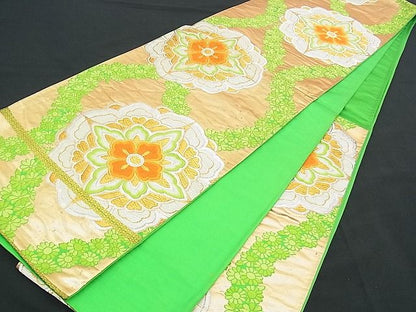 平和屋着物■六通柄袋帯 唐織 正倉院立涌花文 逸品 n-yc2371