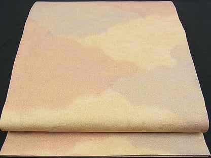 平和屋着物■全通柄袋帯 砂子綴れ 雲取り文 金糸 逸品 n-yc2379