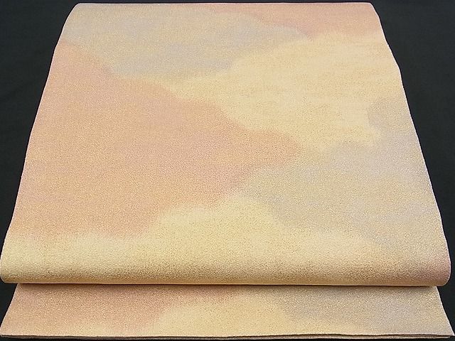 平和屋着物■全通柄袋帯 砂子綴れ 雲取り文 金糸 逸品 n-yc2379