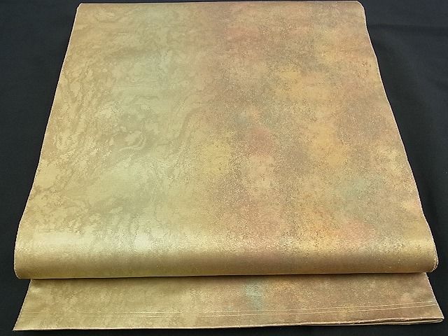 平和屋着物■全通柄袋帯 霞文 金彩 引箔 逸品 n-yc2398