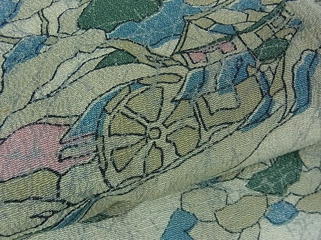 平和屋着物■上質な紬　御所解文　逸品　yc5701