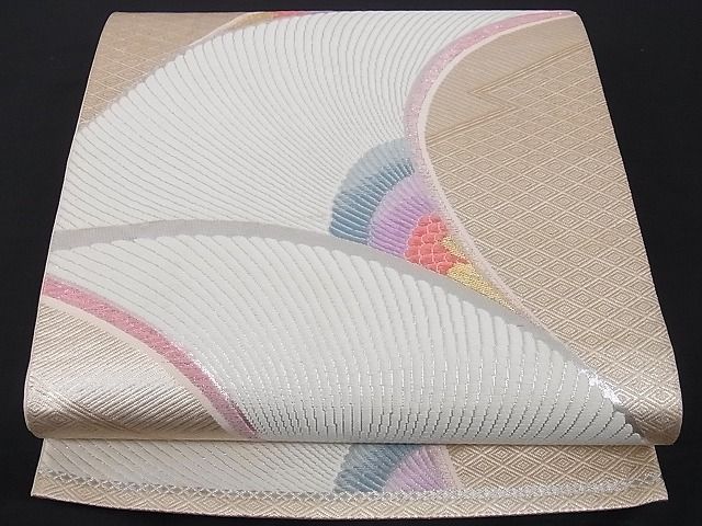 平和屋着物■六通柄袋帯 吉祥文様 金銀糸 正絹 逸品 A-yi1988