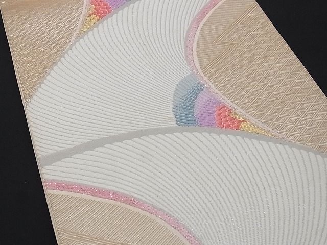 平和屋着物■六通柄袋帯 吉祥文様 金銀糸 正絹 逸品 A-yi1988