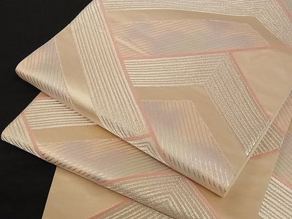 平和屋着物■六通柄袋帯 唐織 綾彩錦 松皮菱文 金銀糸 正絹 逸品 A-yi2792