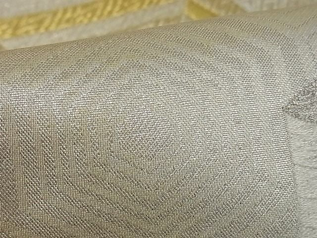 平和屋着物■六通柄袋帯 唐織 亀甲吉祥花文 金銀糸 逸品 yk0565