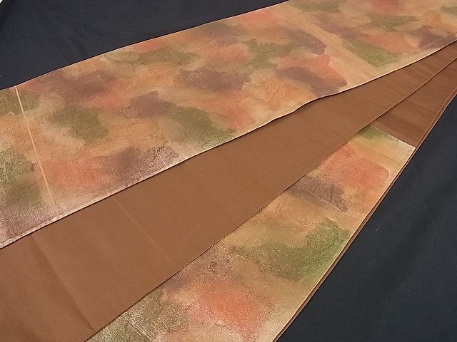 平和屋着物■六通柄袋帯　霞文　引箔　逸品　yk0661