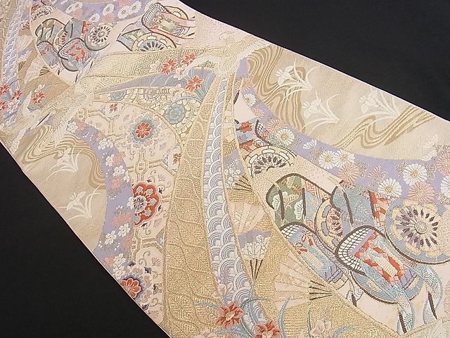 平和屋着物■六通柄袋帯 唐織 鳳凰吉祥文 金糸 逸品 yk0744