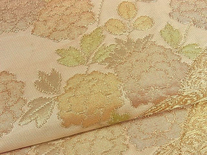 平和屋着物■六通柄袋帯 霞誰が袖花文 金糸 逸品 yk0754