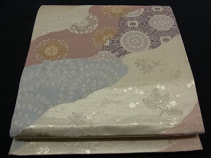 平和屋着物■六通柄袋帯 唐織 道長吉祥文 金銀糸 逸品 n-yn0118