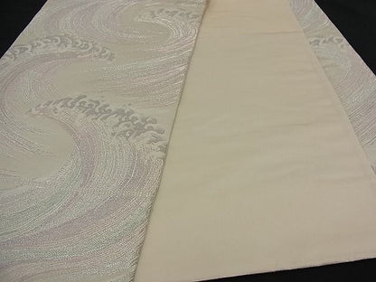 平和屋着物■六通柄袋帯 雲源 立波文 銀糸 逸品 n-yn0213