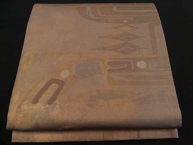 平和屋着物■六通柄袋帯 夢市楽 金糸 逸品 n-yn0245