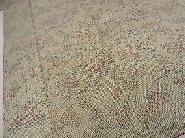 平和屋着物■上質なお召 流水風景花文 逸品 yyy2521