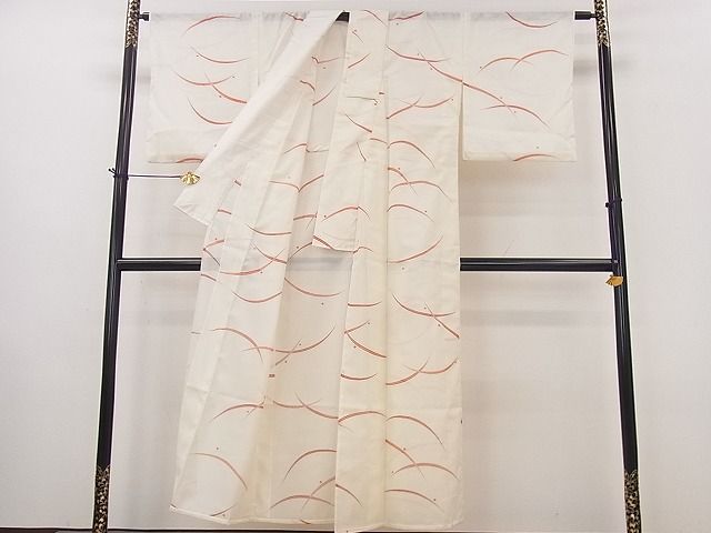 平和屋着物■夏物　小紋　絽　露芝文　洗える着物　yyy2824