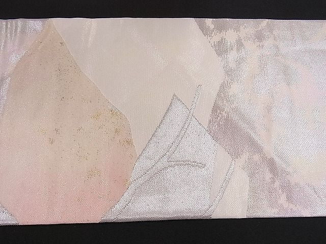 平和屋着物■九寸名古屋帯 草木文 銀糸 逸品 ze4728