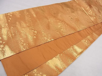 平和屋着物■六通柄袋帯 箔散らし 金糸 逸品 ze5427