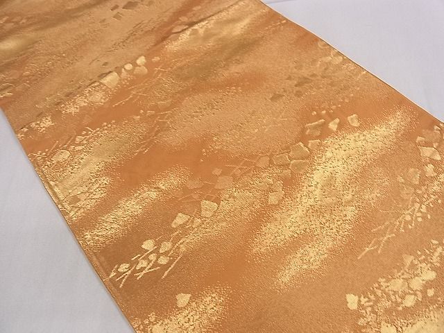 平和屋着物■六通柄袋帯 箔散らし 金糸 逸品 ze5427