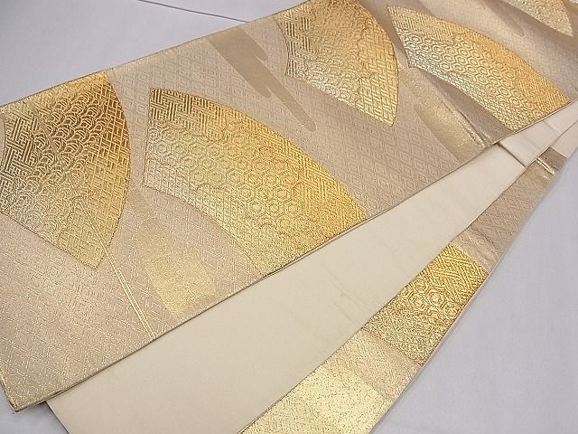 平和屋着物■六通柄袋帯 地紙吉祥霞文 金銀糸 逸品 ze5430