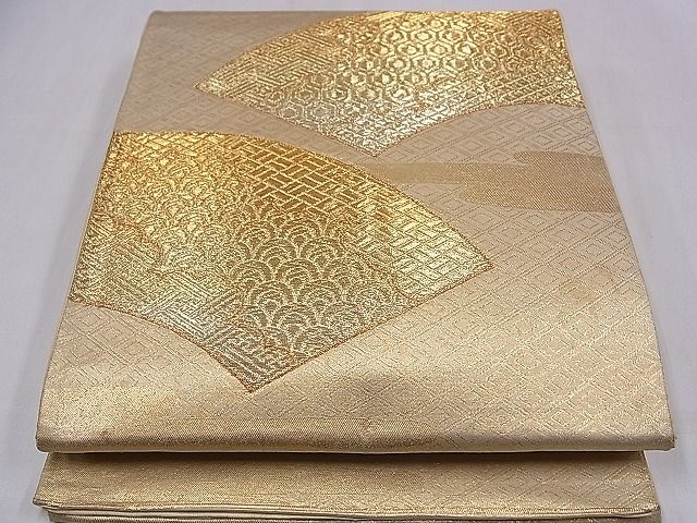 平和屋着物■六通柄袋帯 地紙吉祥霞文 金銀糸 逸品 ze5430