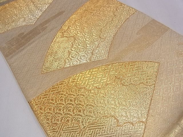平和屋着物■六通柄袋帯 地紙吉祥霞文 金銀糸 逸品 ze5430