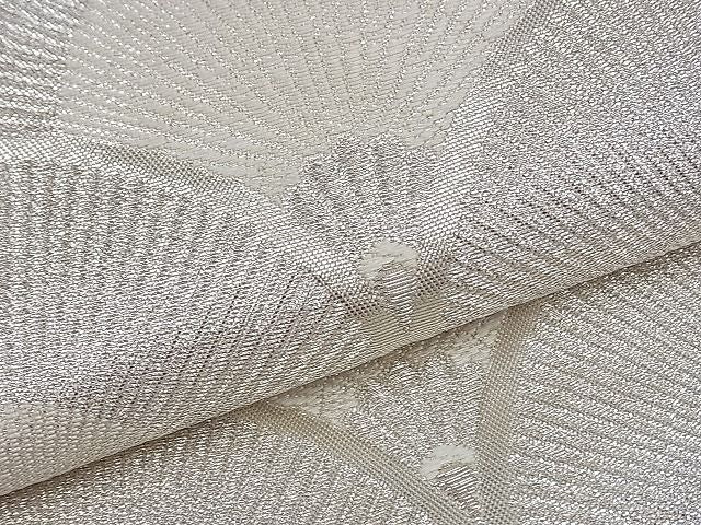 平和屋着物■六通柄袋帯 青海波花文 銀糸 逸品 ze5434