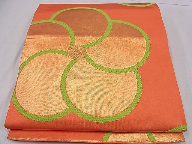 平和屋着物■全通柄 本袋帯 舞花文 金糸 逸品 ze5439