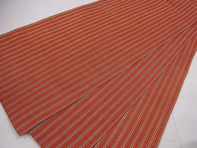 平和屋着物■全通柄袋帯 紬地 縞 逸品 ze5665