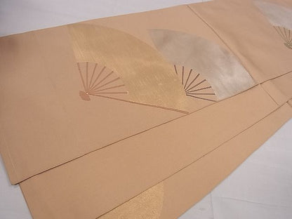 平和屋着物■太鼓柄袋帯 扇面文 金銀糸 逸品 ze5717