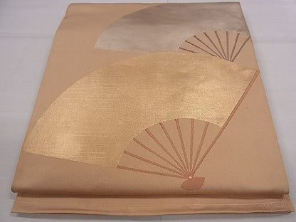 平和屋着物■太鼓柄袋帯 扇面文 金銀糸 逸品 ze5717