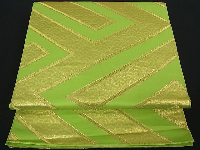 平和屋着物■六通柄 本袋帯 吉祥文 金糸 逸品 zy0569
